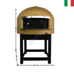 Four à Pizza Napolitain à Bois Ø 120 cm 5 Pizzas ( 100 Pcs/H. ) - Dorée - Série NAPOLI | FRNAPOL120DO | ALFA FORNI