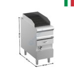 Grill à eau 1 zone ELEC DOMINA 900 PRO | WGE94A | MBM ITALY