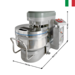 Pétrin 200 Kg. - Cuve Extractible / Digitale / Semi-Industriel - PRO Series | PROES200 | MF ITALY