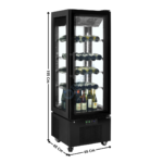 Vitrine Panoramique Positive 364 L. Noir - Ventilé - Spécial Vin | UPD400C+4X34373 | TEFCOLD