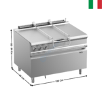 Sauteuse basculante 120 L. gaz - DOMINA 900 PRO | BRG912A | MBM ITALY