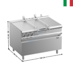 Sauteuse basculante 120 L. électrique - DOMINA 900 PRO | BRE912A | MBM ITALY