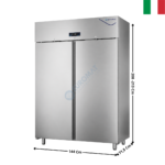 Armoire positive GN1/1 1200 L. - 2 portes pleines | DA1200P4 | DALMEC