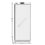 Armoire positive 600 L. - 1 porte pleine - Version Ventilé - Blanc | EBF60RW | ATOSA