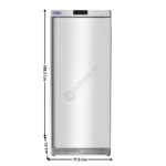 Armoire négative 600 L. - 1 porte pleine - Version Ventilé - Inox | EBF60FS | ATOSA