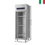 Armoire négative GN2/1 700 L. - 1 porte vitrée - Glissières Embouties | DAE700NV4 | DALMEC