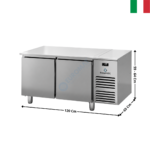 Soubassement Positive - 112 L. - 2 portes pleines - Série SNACK 650 | SR702P4 | DALMEC