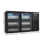 Arrière bar 2 portes battantes vitrées - Série Economique | 75030005 | COMBISTEEL