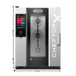 Four Mixte 10 x GN1/1 "CHEFTOP-X™" - Version Electrique | XEDA1011EXRS | UNOX