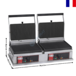 Machine à Panini Double en Fonte "Large" - PREMIUM | PGM2 | SOFRACA