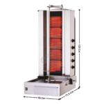 Machine à kebab 5 Zones ELEC - Série ECO | SK5E | SOFRACA
