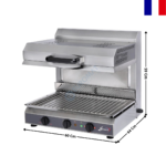 Salamandre Mobile Electrique Vitrocéramique "Détection de Plat" - 230V - PRO LINE | 24160 | SOFRACA
