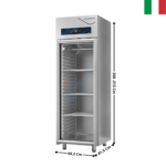 Armoire positive GN2/1 700 L. "Spéciale Viandes" - 1 porte vitrée | DAV700PV4 | DALMEC