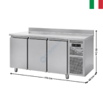 Meuble Table Positive - 350 L. - 3 portes pleines - Série SNACK 600 | SN6034 | DALMEC