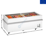Congélateur de Supermarché 839 L. - Vitrage Plat | SSF200 | TEFCOLD