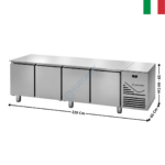 Soubassement Positive - 224 L. - 4 portes pleines - Série SNACK 650 | SR704P4 | DALMEC
