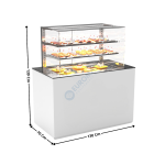 Buffet 130 Cm Plaque Froide Statique 15mm / Avec Kit Vitrage / Blanc - Série MODULAR | BUF15VT | SAYL