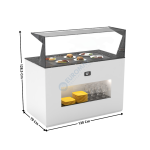 Buffet 130 Cm Plaque Chauffante Sahara 15mm / Avec Kit Vitrage / Blanc - Série MODULAR | BUSE | SAYL