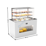 Buffet 130 Cm Plaque Chauffante Sahara 15mm / Avec Kit Vitrage / Blanc - Série MODULAR | BUSV | SAYL