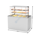 Buffet 130 Cm Plaque Chauffante Sahara 15mm / Avec Kit Vitrage / Blanc - Série MODULAR | BUSVT | SAYL