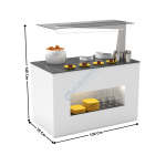 Buffet 130 Cm Neutre /  Avec Kit Vitrage  / Blanc - Série MODULAR | BUNA | SAYL