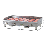 Plaque - Plancha électrique 4 Zones Chrome - Lisse | CPASL120 | CASSELIN
