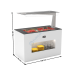 Buffet 130 Cm Cuve Froide Ventilée 150mm / Sans Vitrage / Avec Kit - Série MODULAR | BUF150FA | SAYL