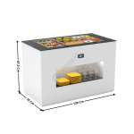 Buffet 130 Cm Plaque Froide Statique 65mm 3 x GN1/1 / Sans Vitrage / Blanc - Série MODULAR | BUF65 | SAYL