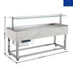 Buffet Plaque Froide Statique Positif 6 x GN1/1 - Coloris HEMlLOCK | 00012121 | REDFOX