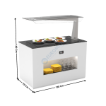 Buffet 130 Cm Plaque Chauffante Vitro-Céramique /  Avec Kit Vitrage  / Blanc - Série MODULAR | BUCA | SAYL