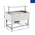 Buffet Plaque Froide Ventilé Positif 3 x GN1/1 - Coloris HEMlLOCK | 00012097 | REDFOX