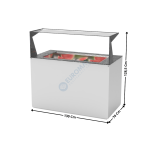 Buffet 130 Cm Cuve Froide Ventilée 150mm / Sans Vitrage / Avec Kit - Série MODULAR | BUF150FET | SAYL