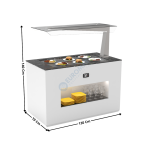 Buffet 130 Cm Plaque Chauffante Sahara 15mm / Avec Kit Vitrage / Blanc - Série MODULAR | BUSA | SAYL