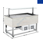 Buffet Plaque Froide Ventilé Positif 4 x GN1/1 - Coloris HEMlLOCK | 00012100 | REDFOX