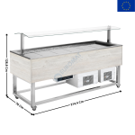 Buffet Plaque Froide Ventilé Positif 6 x GN1/1 - Coloris HEMlLOCK | 00012103 | REDFOX