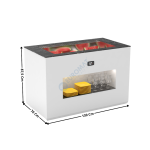 Buffet 130 Cm Cuve Froide Ventilée 150mm / Sans Vitrage / Blanc - Série MODULAR | BUF150F | SAYL