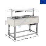 Buffet Bain-Marie à Eau 3 x GN1/1 - Coloris HEMlLOCK | 00012160 | REDFOX