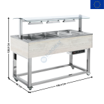 Buffet Bain-Marie à Eau 4 x GN1/1 - Coloris HEMlLOCK | 00012163 | REDFOX