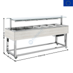 Buffet Bain-Marie à Eau 6 x GN1/1 - Coloris HEMlLOCK | 00012166 | REDFOX