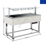 Buffet Chauffant Vitro-Céramique 4 x GN1/1 - Coloris HEMlLOCK | 00012151 | REDFOX