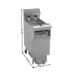 Friteuse élec 21,5 L. sur coffre avec Filtration - Haut Rendement - Série Economique | DGF26L | CUISTANCE