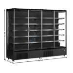 Armoire Positive 2585 L. / 4 Portes - Gamme Supermarché - Noire | PC2500B | TEFCOLD