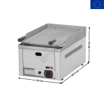 Grill à pierre de lave simple à Gaz | GL30GS | REDFOX