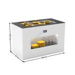 Buffet 130 Cm Plaque Froide Statique 15mm / Sans Vitrage / Blanc - Série MODULAR | BUF15 | SAYL