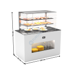 Buffet 130 Cm Plaque Chauffante Vitro-Céramique /  Avec Kit Vitrage  / Blanc - Série MODULAR | BUCV | SAYL