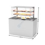 Buffet 130 Cm Plaque Chauffante Vitro-Céramique /  Avec Kit Vitrage  / Blanc - Série MODULAR | BUCVT | SAYL