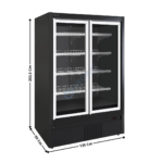 Armoire Négative 880 L. / Tablettes Inclinables - Gamme Supermarché - Noire | EXTRA1250FD | TEFCOLD