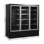 Armoire Négative 1350 L. / Tablettes Inclinables - Gamme Supermarché - Noire | EXTRA1875FD | TEFCOLD