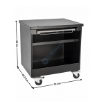 Soubassement sur Roulettes pour Grillade au Charbon de Bois - Type 60 | BRC60N | DIAMOND