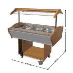 Buffet Centrale Chaud Self-Service - 3 x GN1/1 - ECO LINE | 70770020 | COMBISTEEL